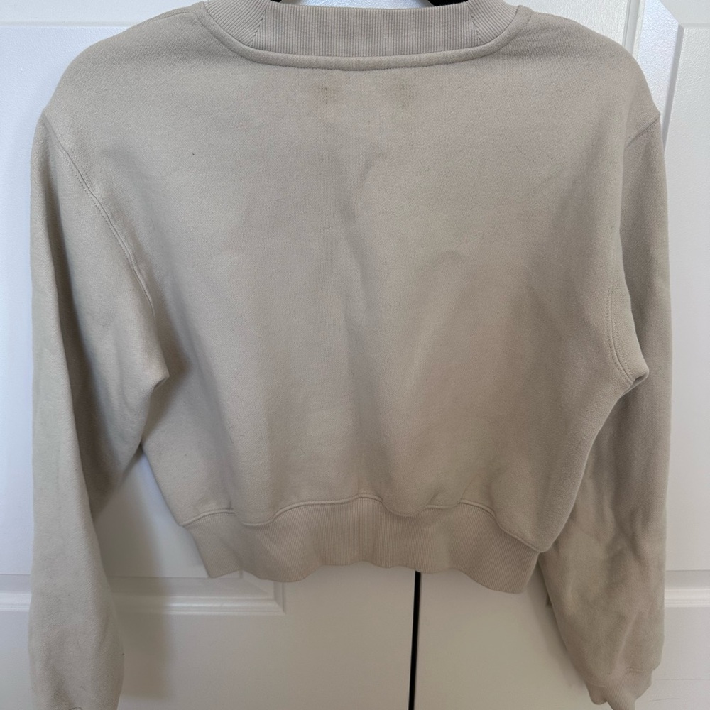 TNA Cream Cropped Sweatshirt